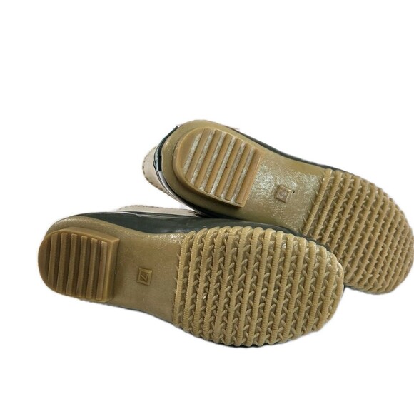 Jack Rogers Chloe Duck Rain Boots Olive Green Gold Sz 7 Shimmery Waterproof - Picture 15 of 15